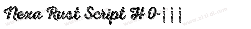 Nexa Rust Script H 0字体转换